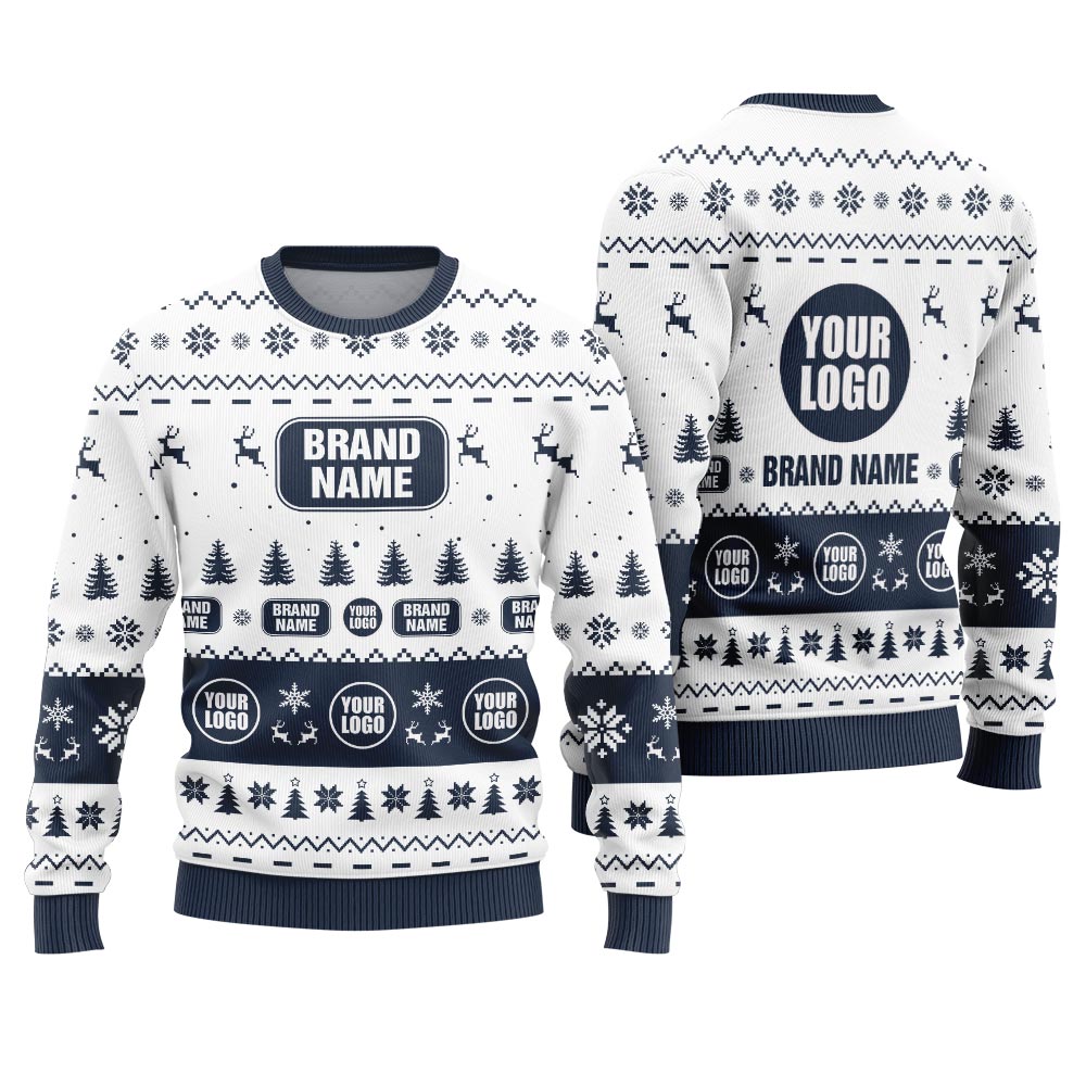 Custom Logo And Brand Name For Company Christmas Sweater