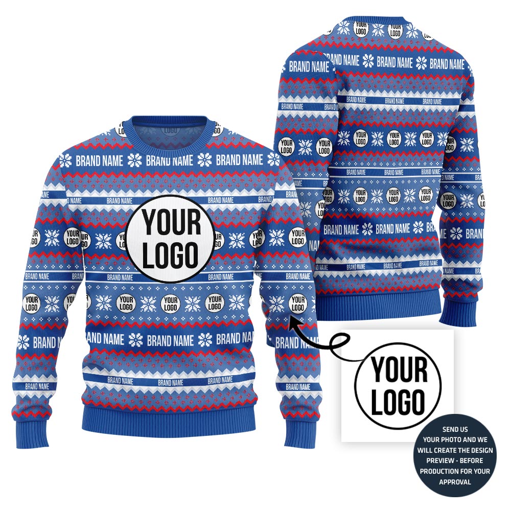 Custom Logo And Brand Name Holiday Sweater