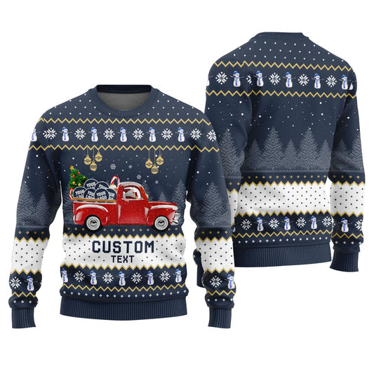 Custom Logo Car Ugly Xmas Sweater Women
