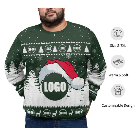 Custom Logo For Business Ugly Christmas Plus Size Sweater