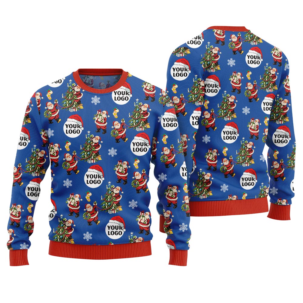 Custom Logo Santa Ugly Christmas Sweater