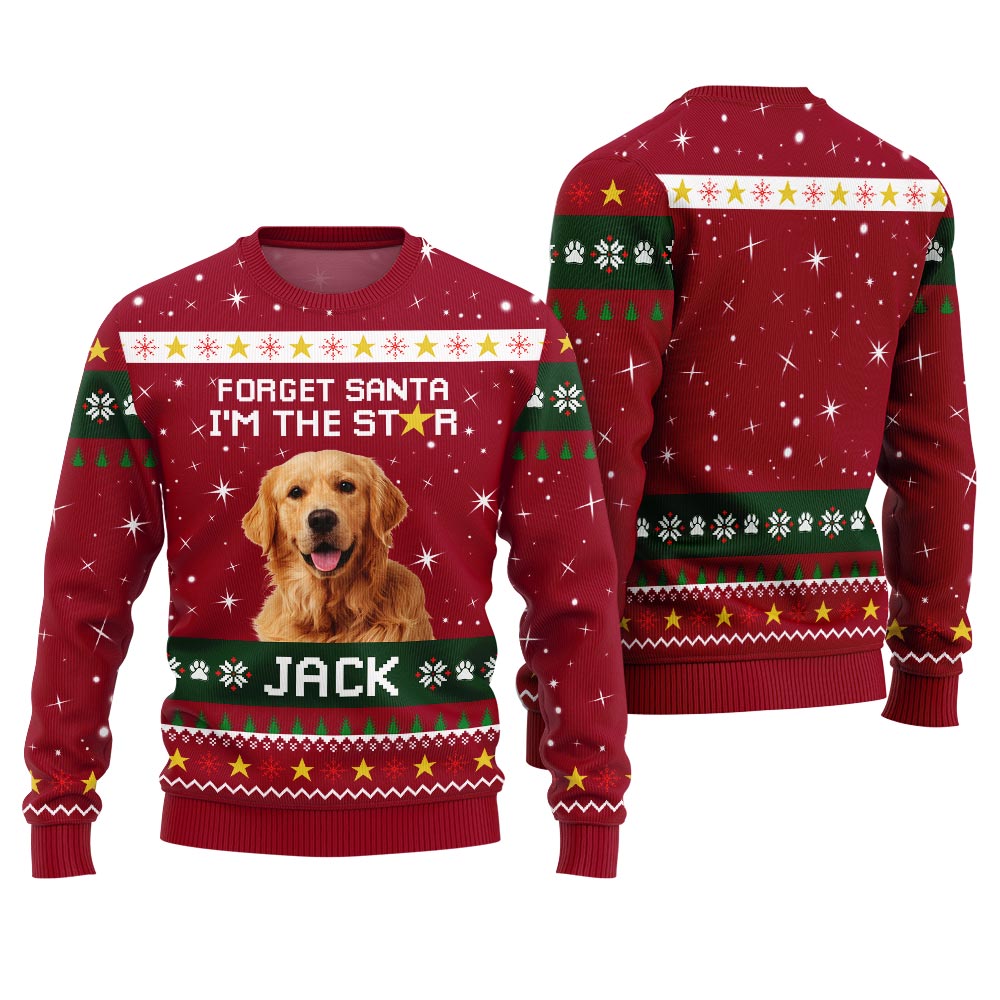 Custom Pet And Name Funny Ugly Christmas Sweater