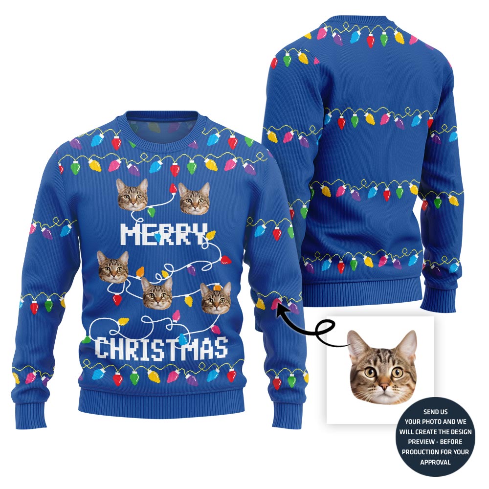 Custom Pets Merry Christmas Sweater