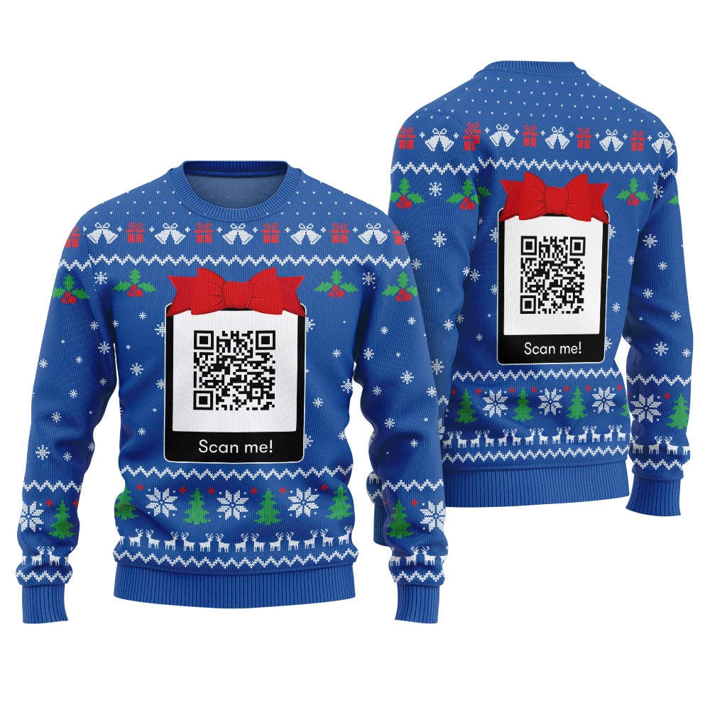 Custom QR Code Ugly Christmas Sweater