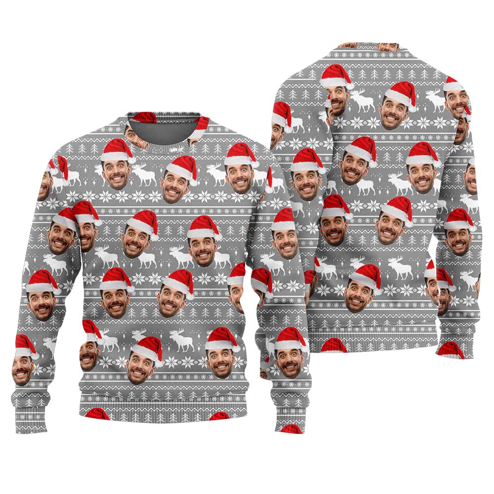 Custom Your Face Holiday Sweater
