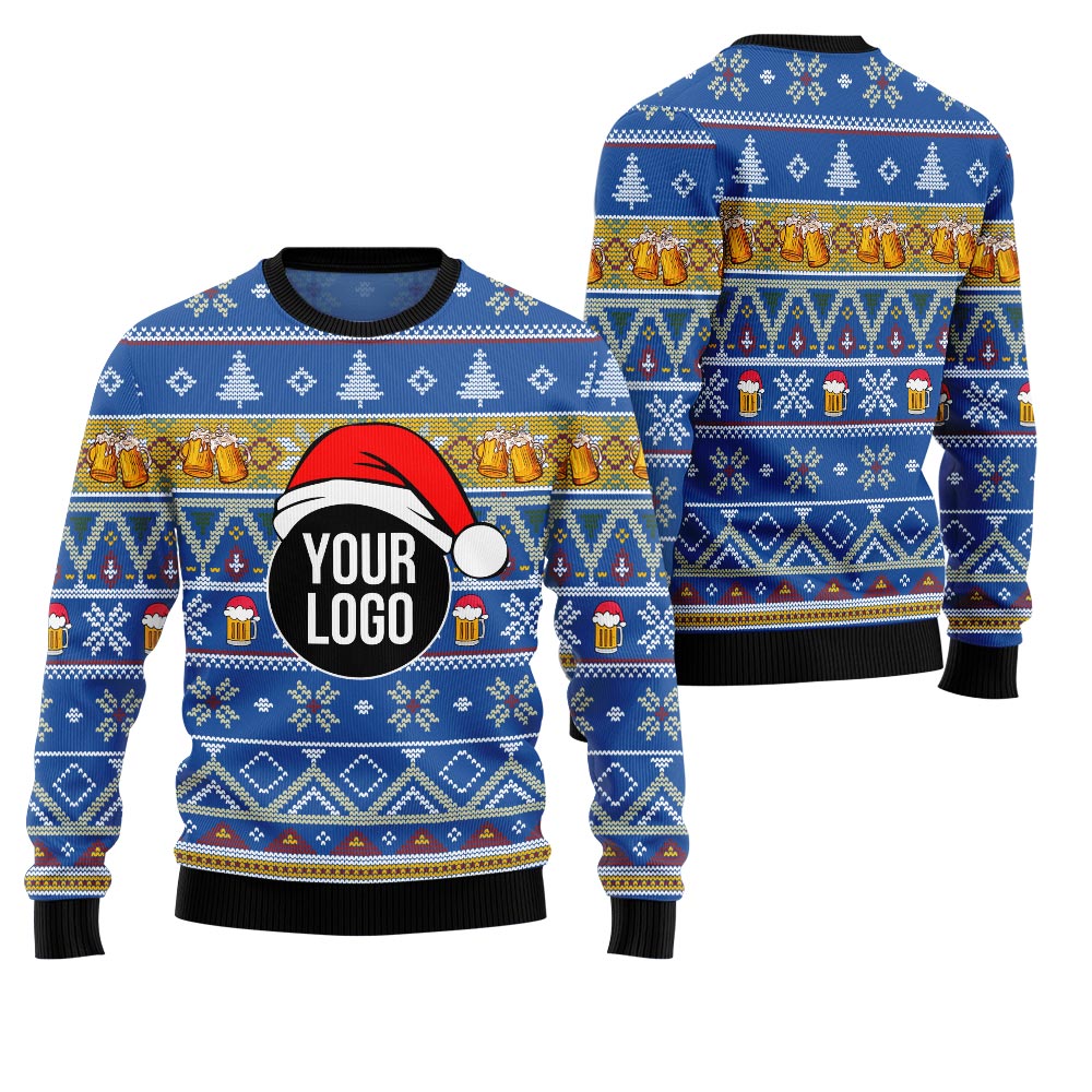 Custom Your Logo Ugly Sweater For Beer Brand