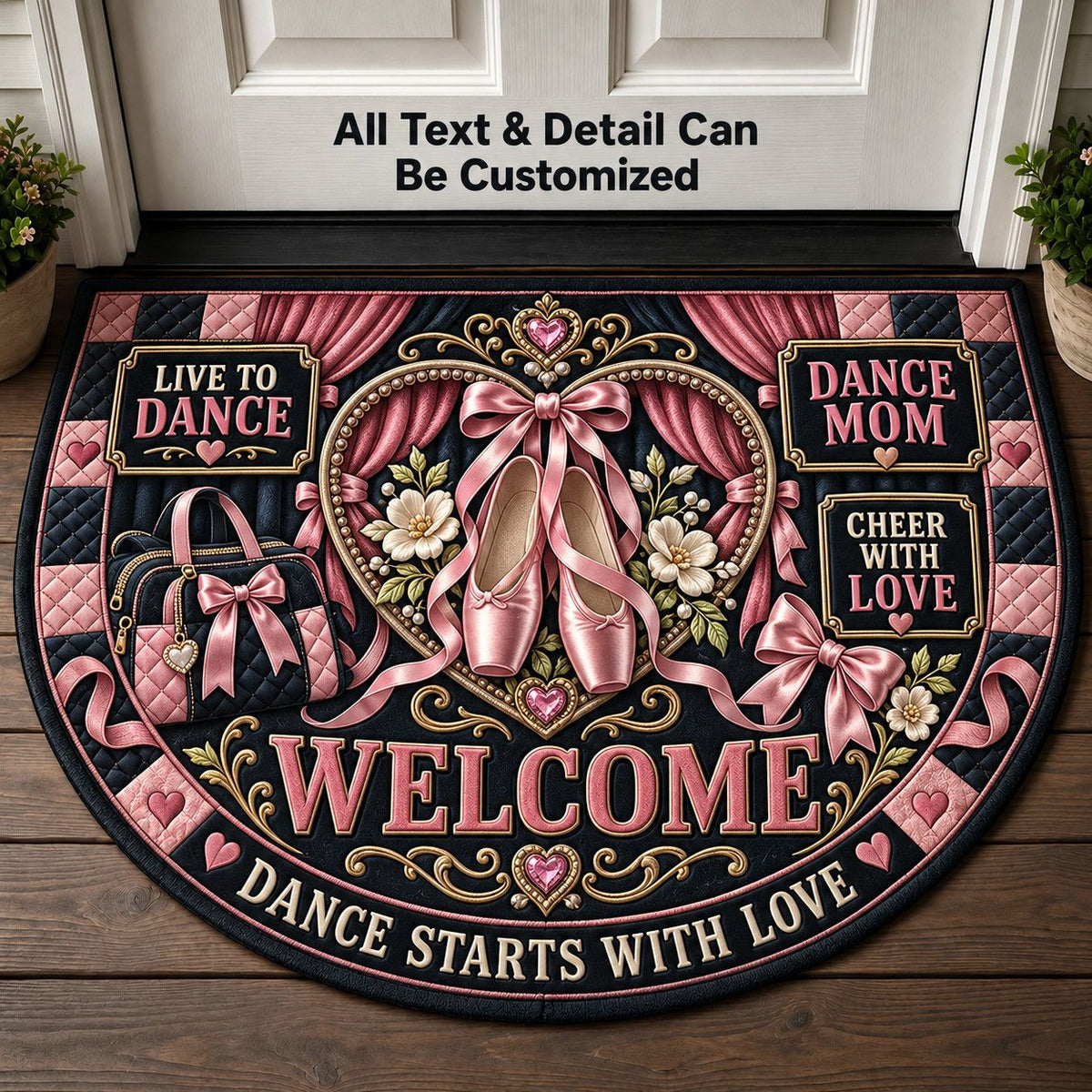 Dance Mom Personalized Half Round Mat | 5To9Vibe