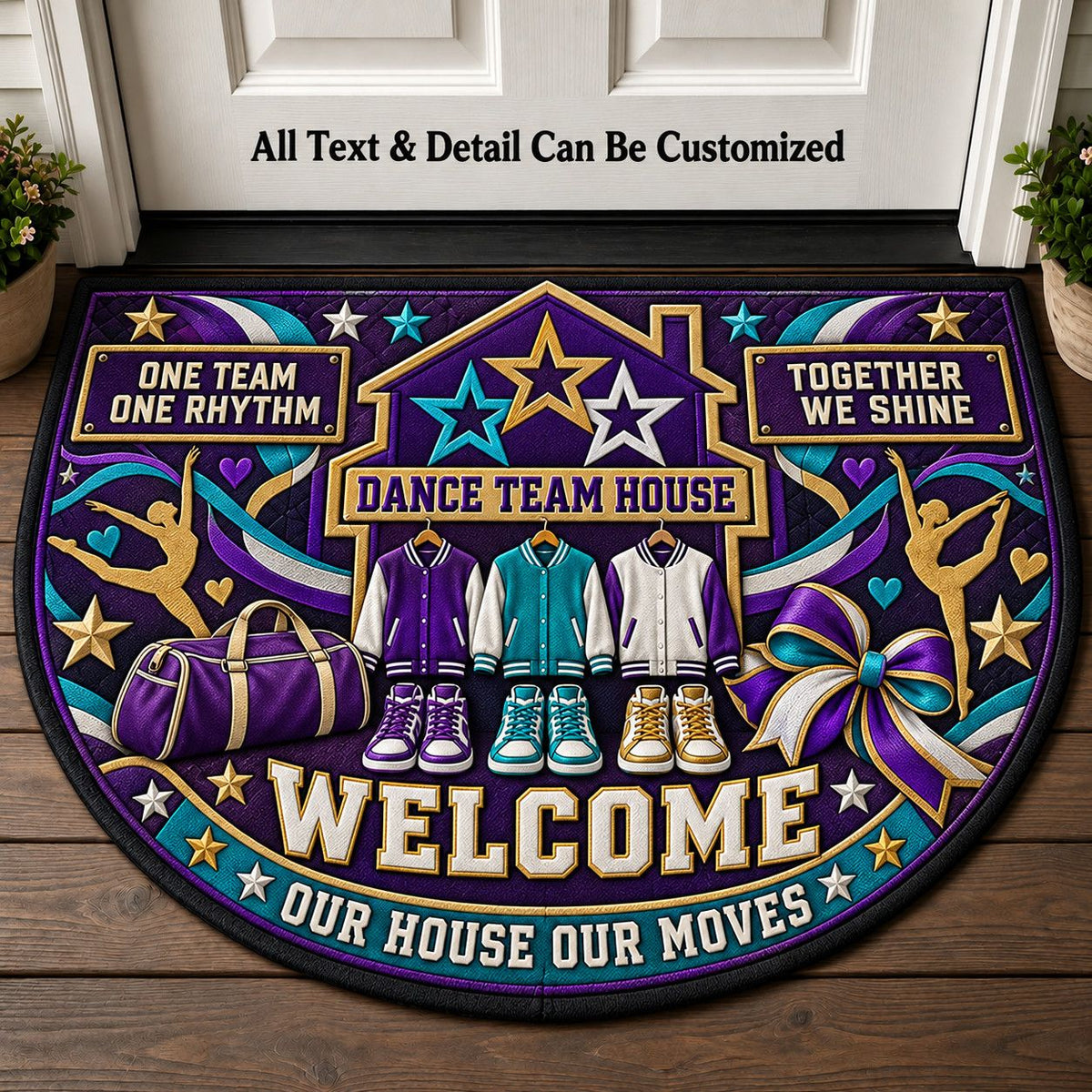 Dance Team House Personalized Half Round Mat | 5To9Vibe