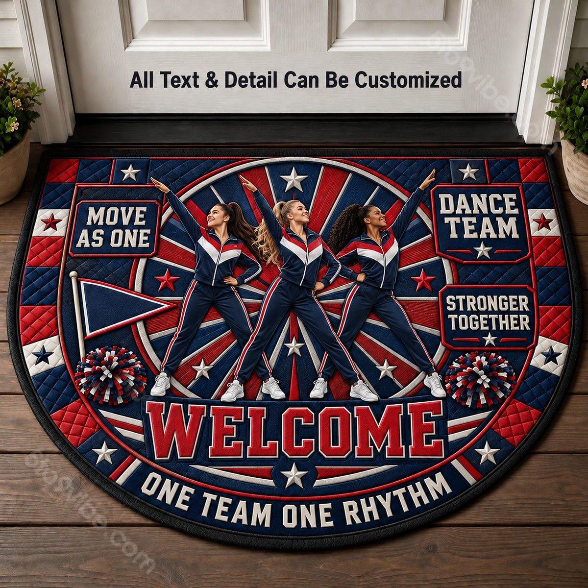 Dance Team Personalized Half Round Mat | 5To9Vibe