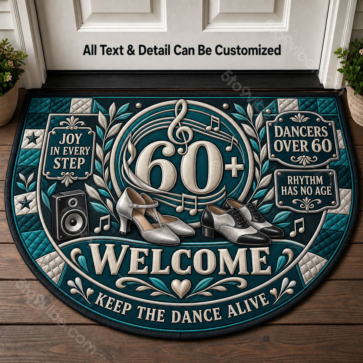 Dancers Over 60 Personalized Half Round Mat | 5To9Vibe