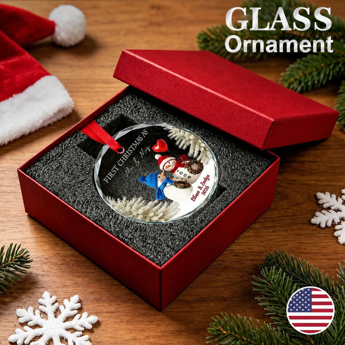 Round glass ornament product details