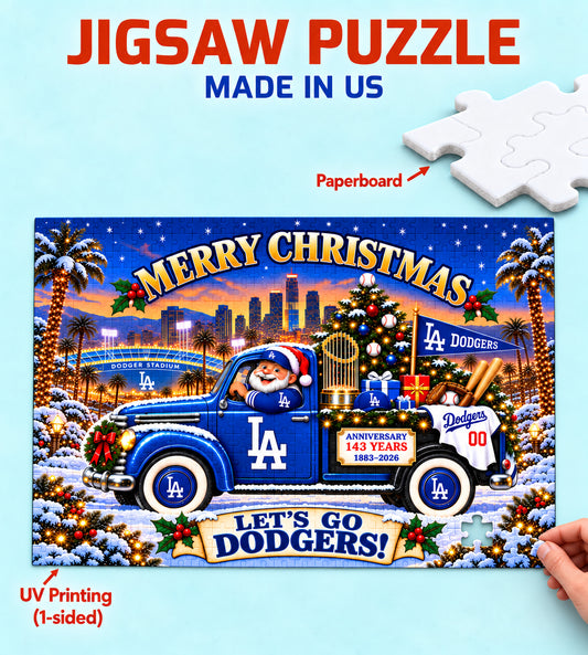 All Baseball Teams Personalized Christmas Jigsaw Puzzle – Choose Your Team, 500 Pieces