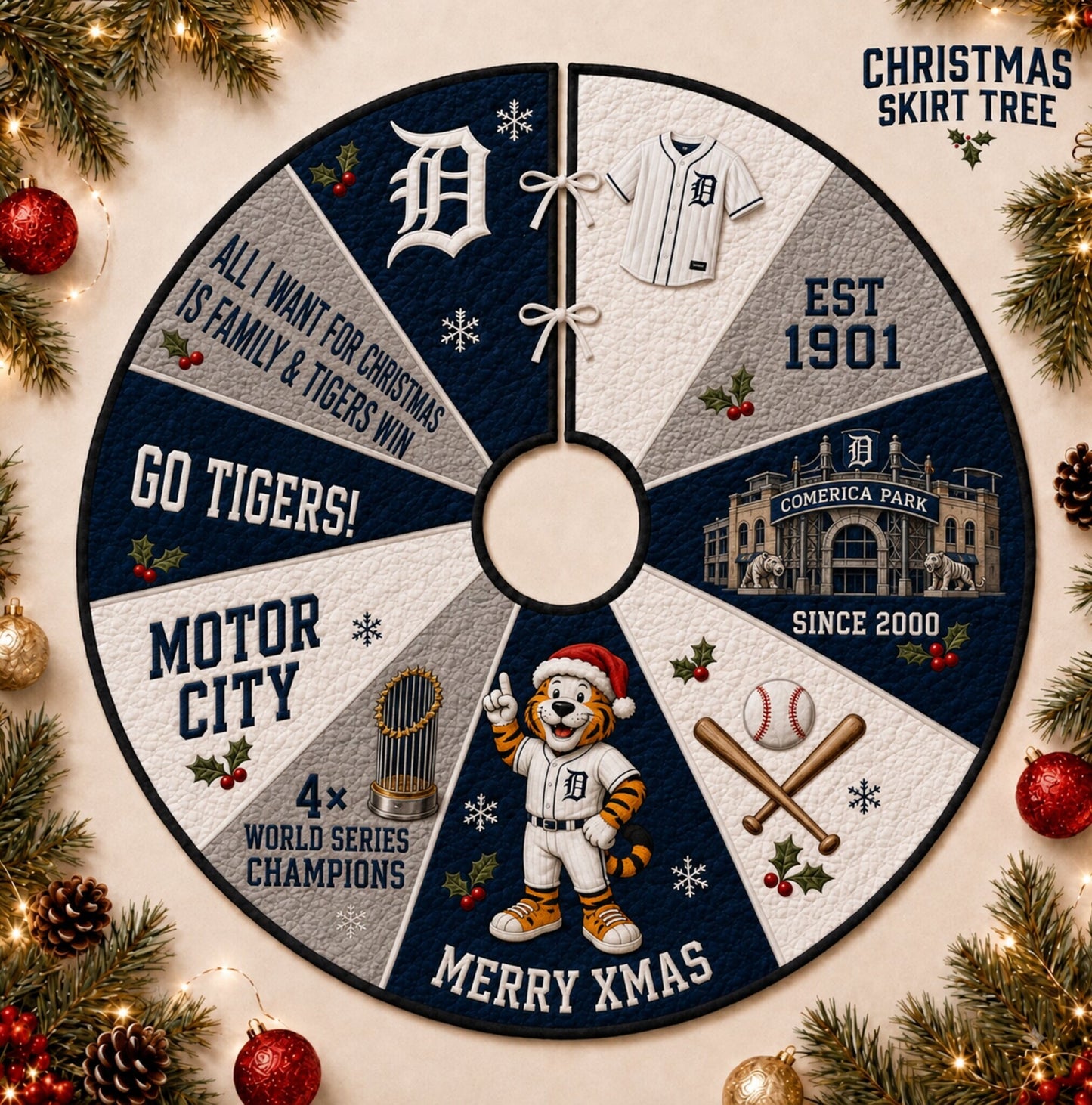 All Baseball Teams Christmas Skirt Tree for Baseball Fans - 5To9Vibe