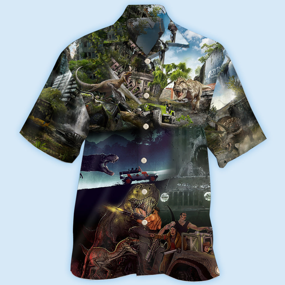 Dinosaur Jeep Strong Style - Hawaiian Shirt