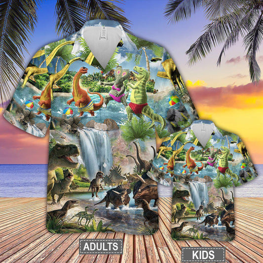 Dinosaur World Funny Summer - Hawaiian Shirt