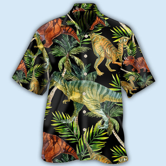 Dinosaur In Tropical Jungles - Hawaiian Shirt