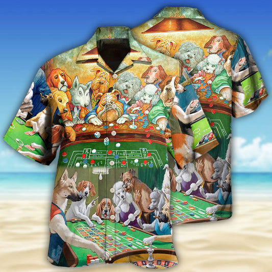 Dog Casino Play So Many Funny - Hawaiian Shirt