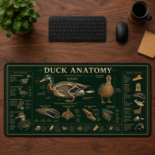 Duck Anatomy Desk Mat Mouse Pad | 5To9Vibe