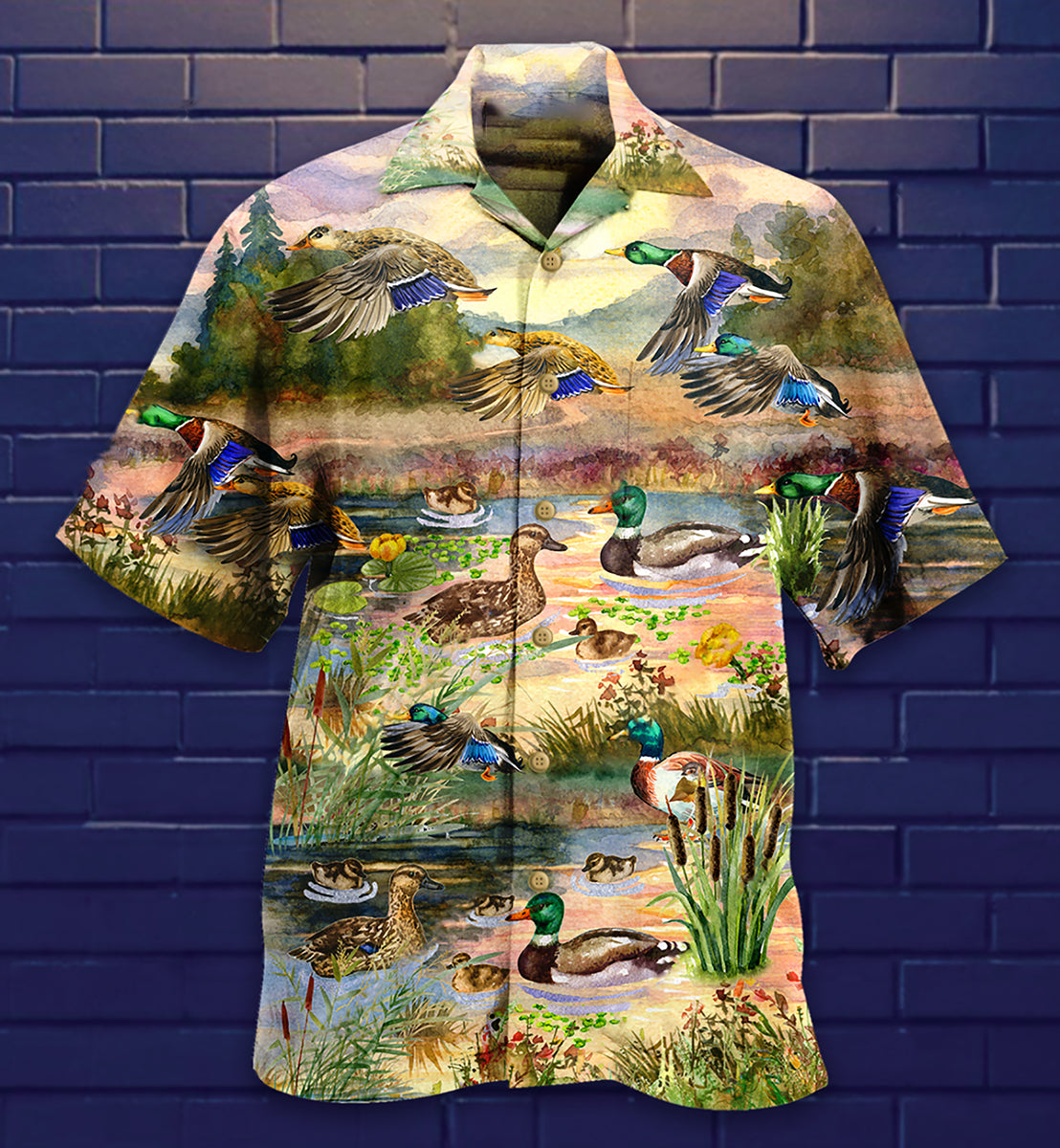 Duck Love Beautiful Sky - Hawaiian Shirt
