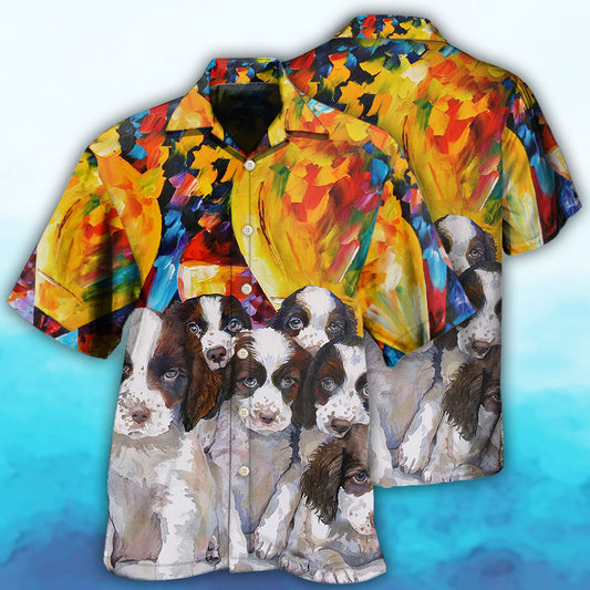 English Springer Spaniel Dog Art Dog Lovely - Hawaiian Shirt