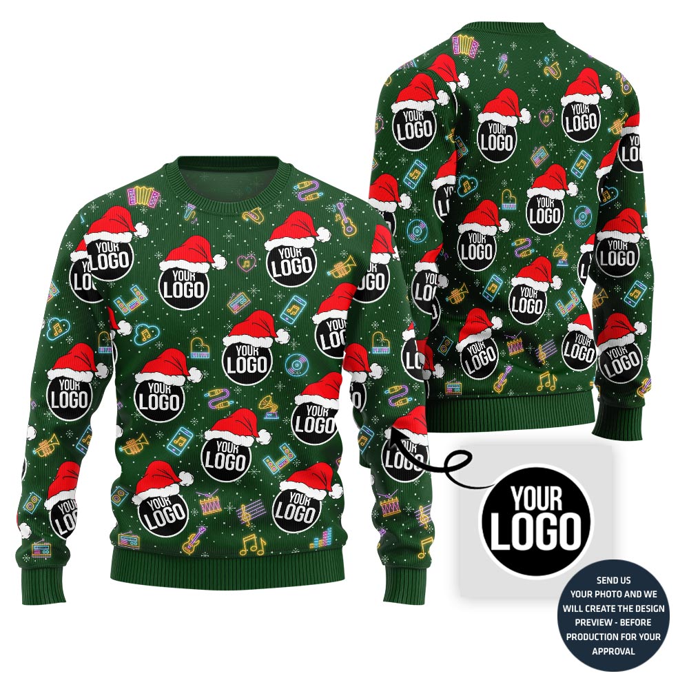 Epic Personalized Music Band Logo Ugly Xmas Sweater