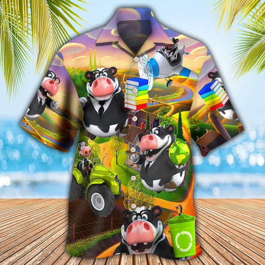 Cow Agricultural Teacher - Hawaiian Shirt