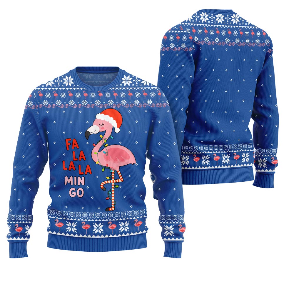 Fa La La La Mingo Flamingo Christmas Sweater