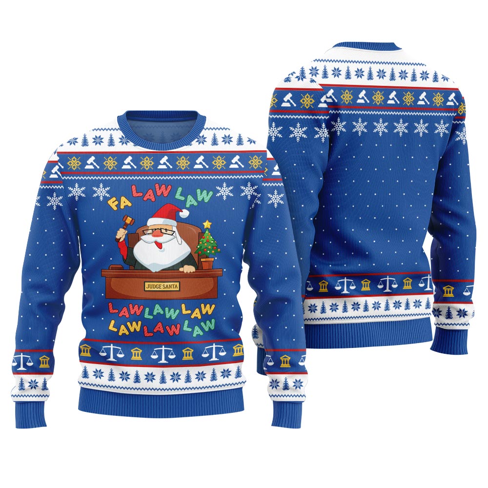 Fa Law Law Lawyer Funny Christmas Sweaters Royal