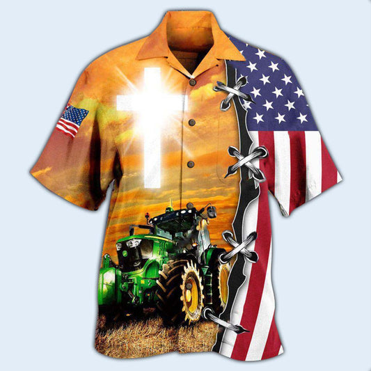 Tractor Proud To Be A Farmer - Hawaiian Shirt