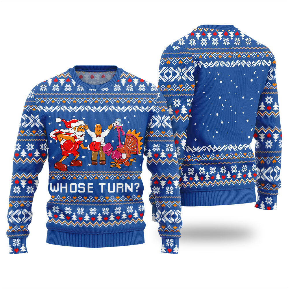 Festive Whose Turn Ugly Thanksgiving Sweater Royal