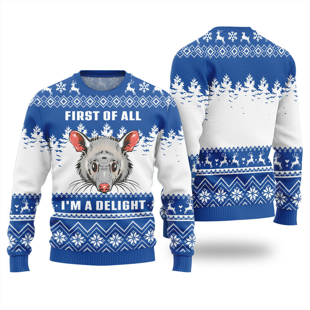 First Of All I Am A Delight Christmas Sweater