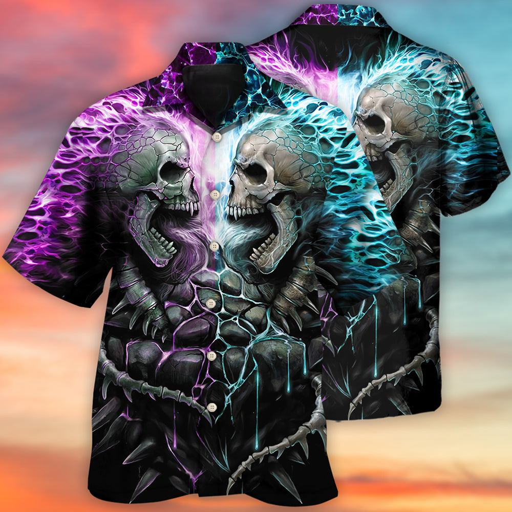 Skull Flaming Skull Style - Hawaiian Shirt