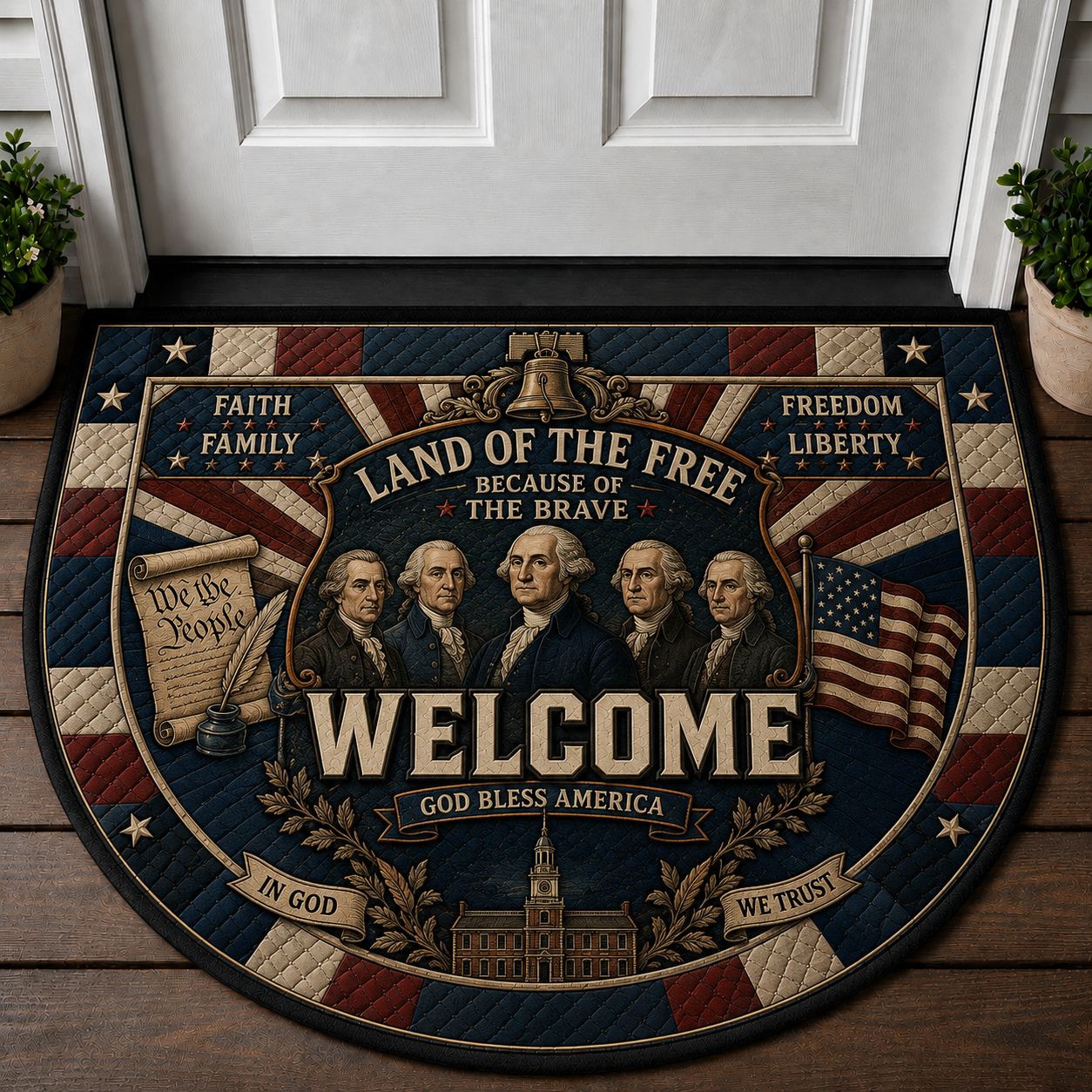 Liberty Bell Welcome Mat - Patriotic American History Doormat - 5to9vibe