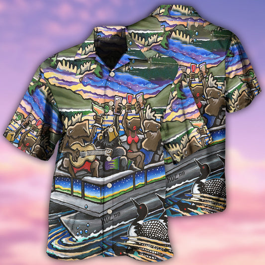 Pontoon Summer Vibes Party - Hawaiian shirt