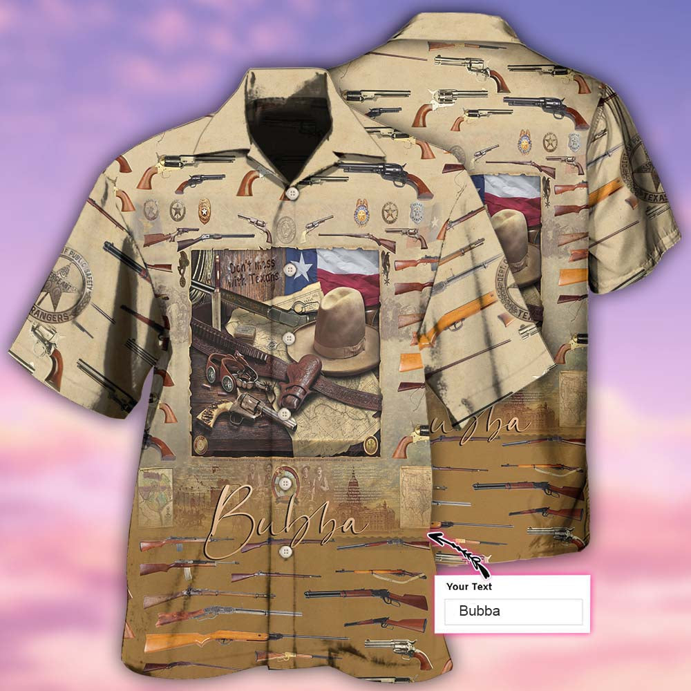 Texas Peace Life Gun Style Personalized - Hawaiian Shirt