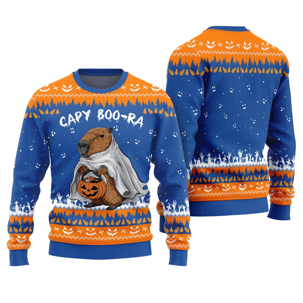 Funny Capy Boo Ra Halloween Sweater