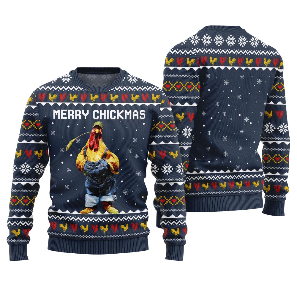 Funny Chicken Ugly Christmas Sweater For Women