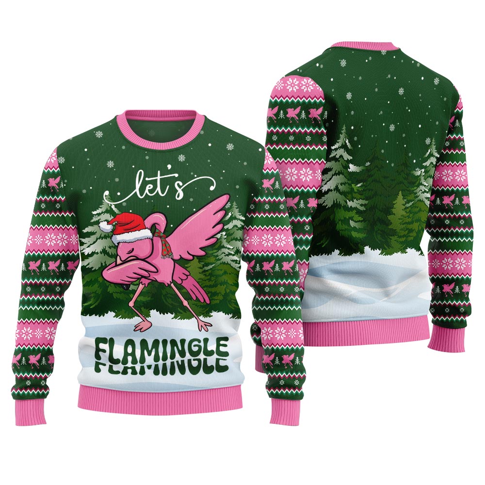 Funny Flamingo Ugly Christmas Sweater