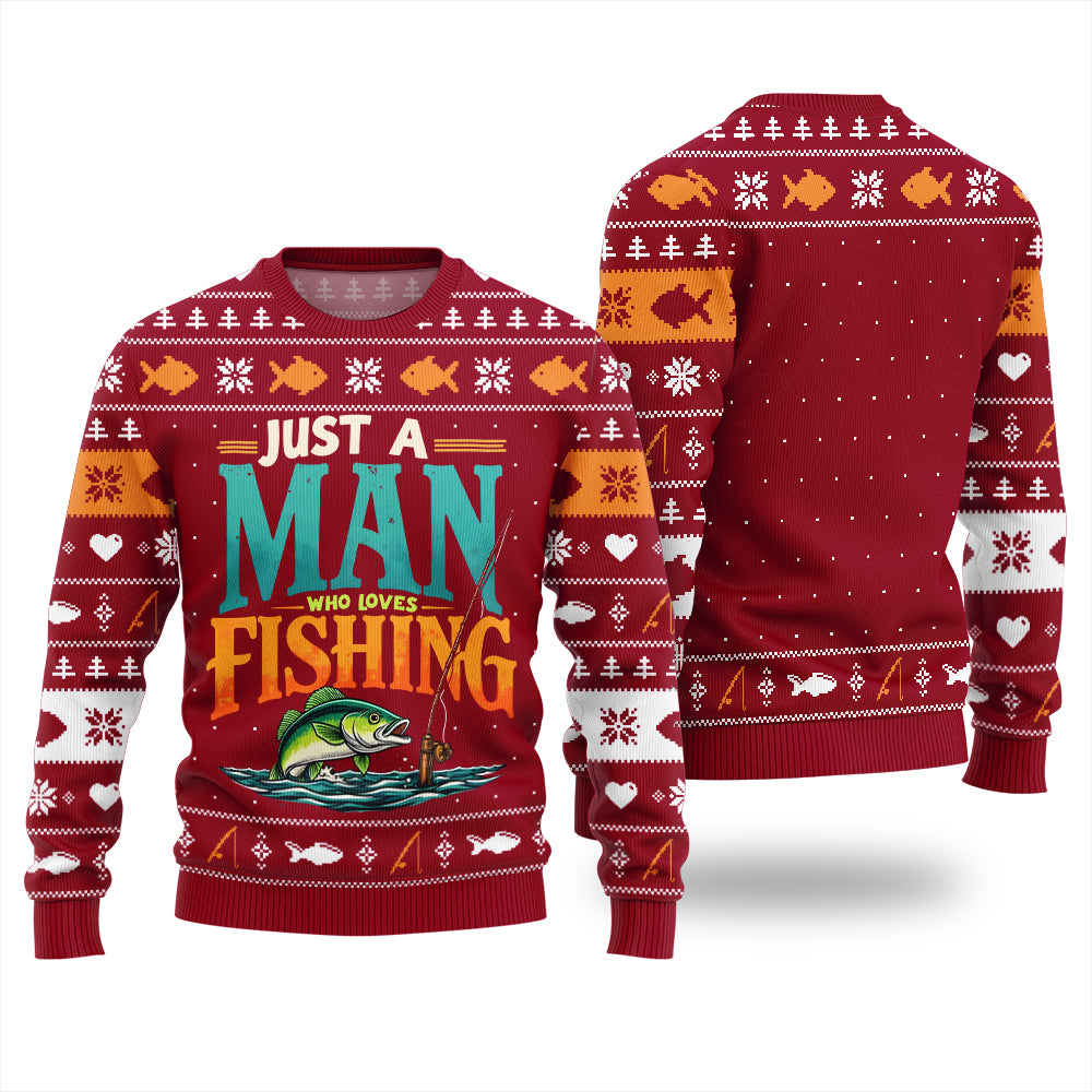 Funny Lover Fishing Ugly Christmas Sweater