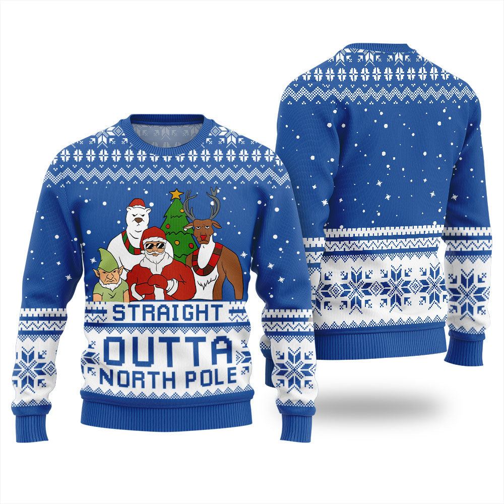 Funny North Pole Ugly Christmas Sweater