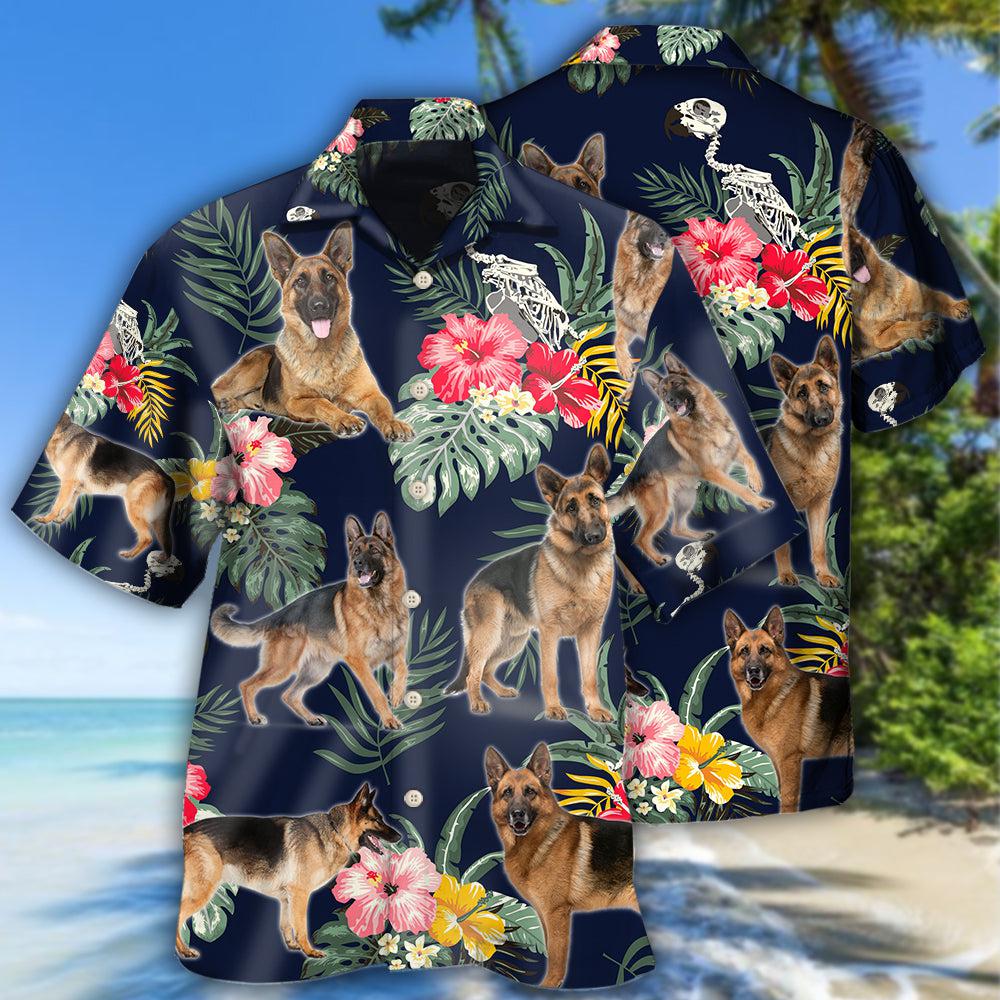 German Shepherd Tropical Floral Lover - Hawaiian Shirt