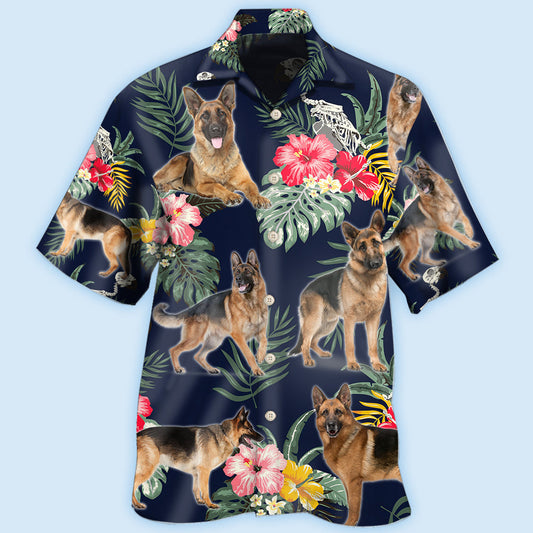 German Shepherd Tropical Floral Lover - Hawaiian Shirt
