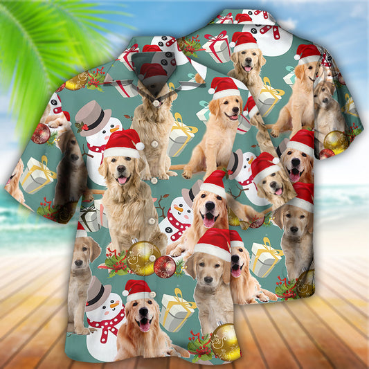 Golden Retriever Merry Christmas - Hawaiian Shirt