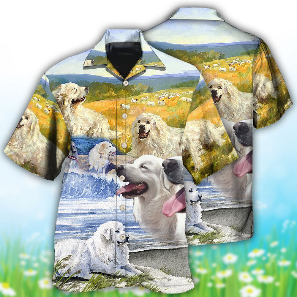 Great Pyrenees Art Dog Lovely - Hawaiian Shirt