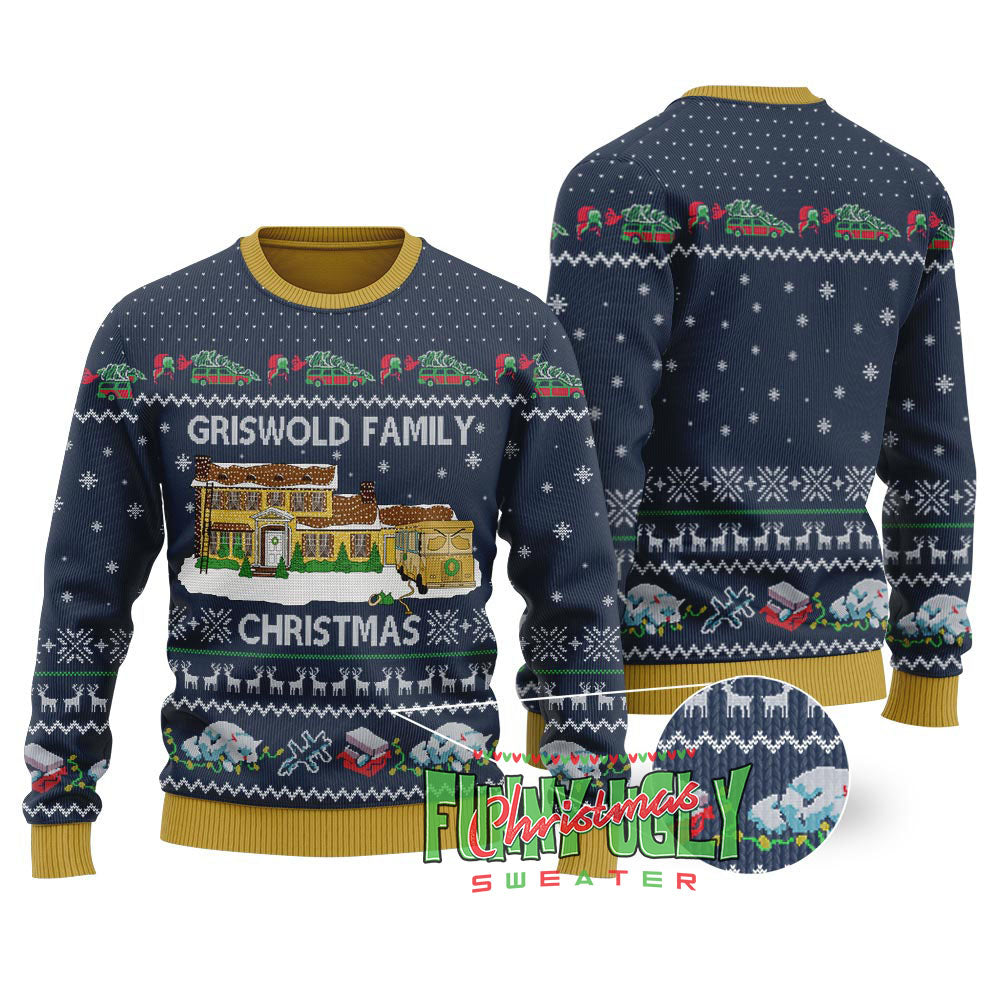 Griswold Family Christmas National Lampoon Sweater Navy