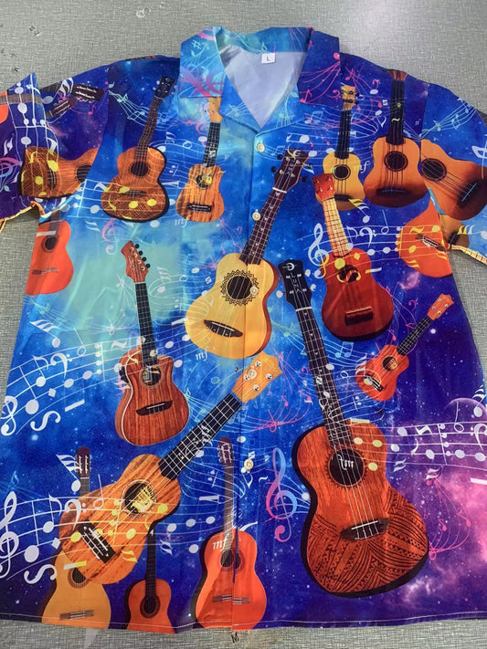 Guitar Ukulele Love Forever Style - Hawaiian Shirt