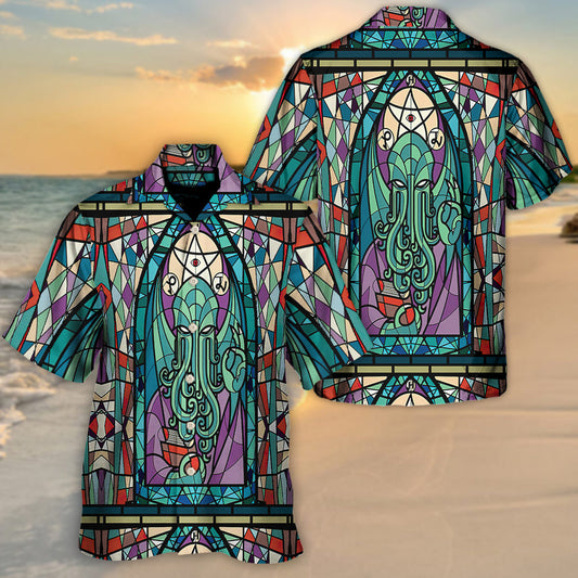 Cthulhu Church Stained Glass - Hawaiian Shirt