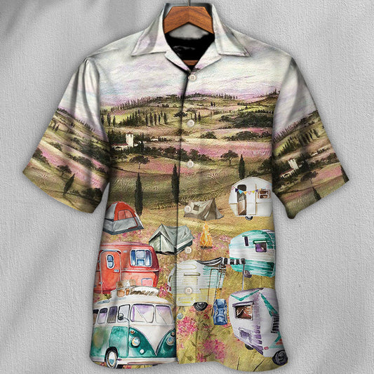 Camping Immense Meadow Art - Hawaiian Shirt