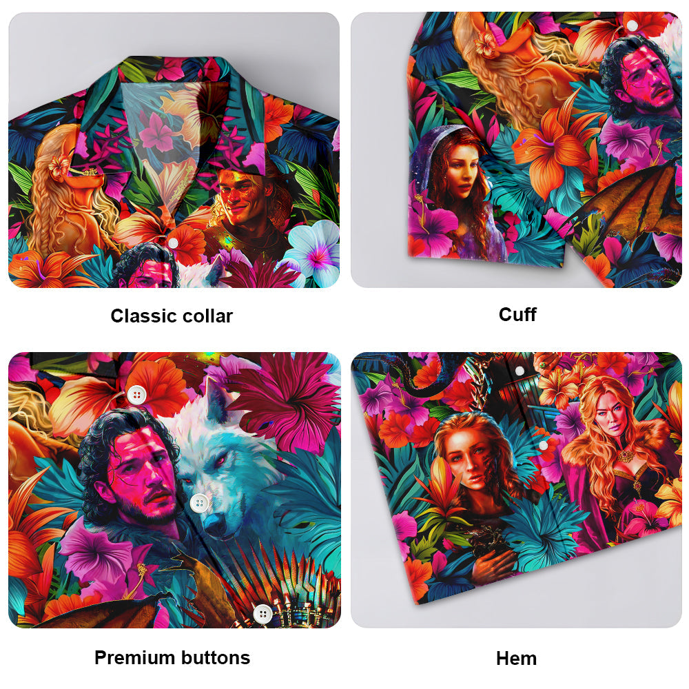 Game Of Thrones Synthwave Tropical Summer Special - Unisex Hawaiian Shirt For Men and Women