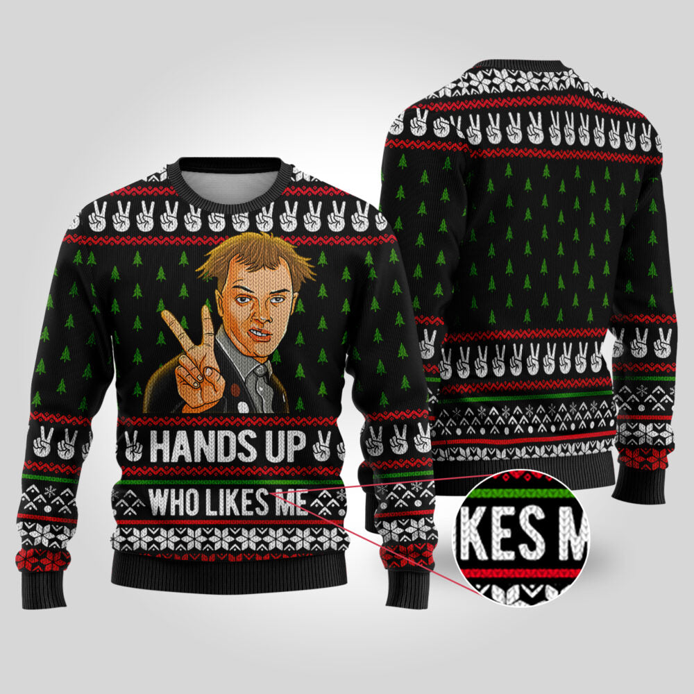 Hand Up Who Lives Me The Young Ones Funny Sweater Black - Funny Ugly Christmas Sweater